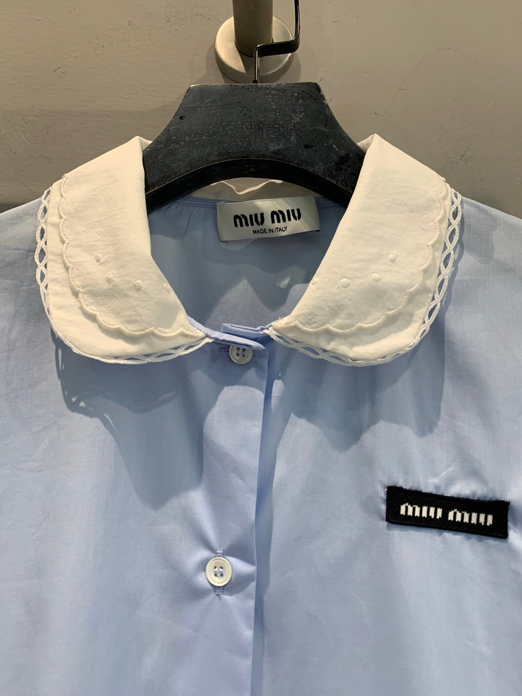 MIUMIU 26S PREPPY SHORT SLEEVE SHIRT 983