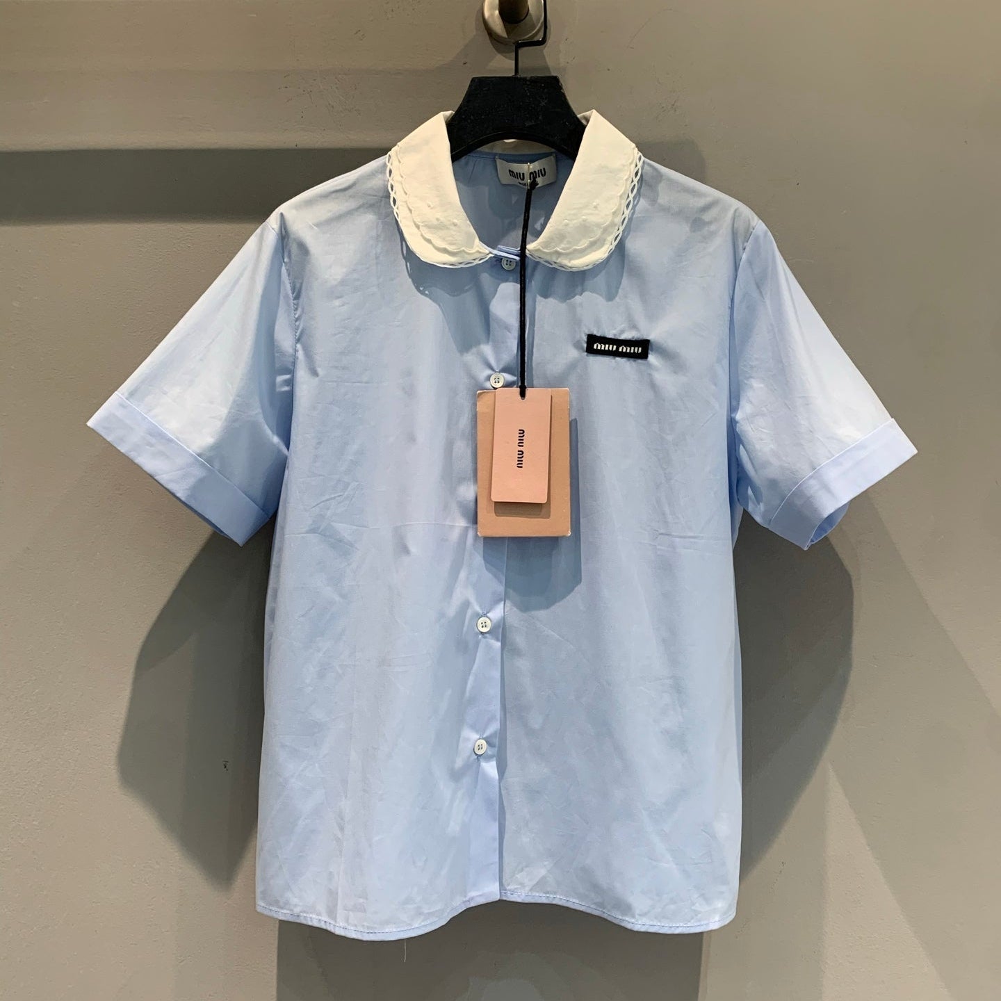 MIUMIU 26S PREPPY SHORT SLEEVE SHIRT 983