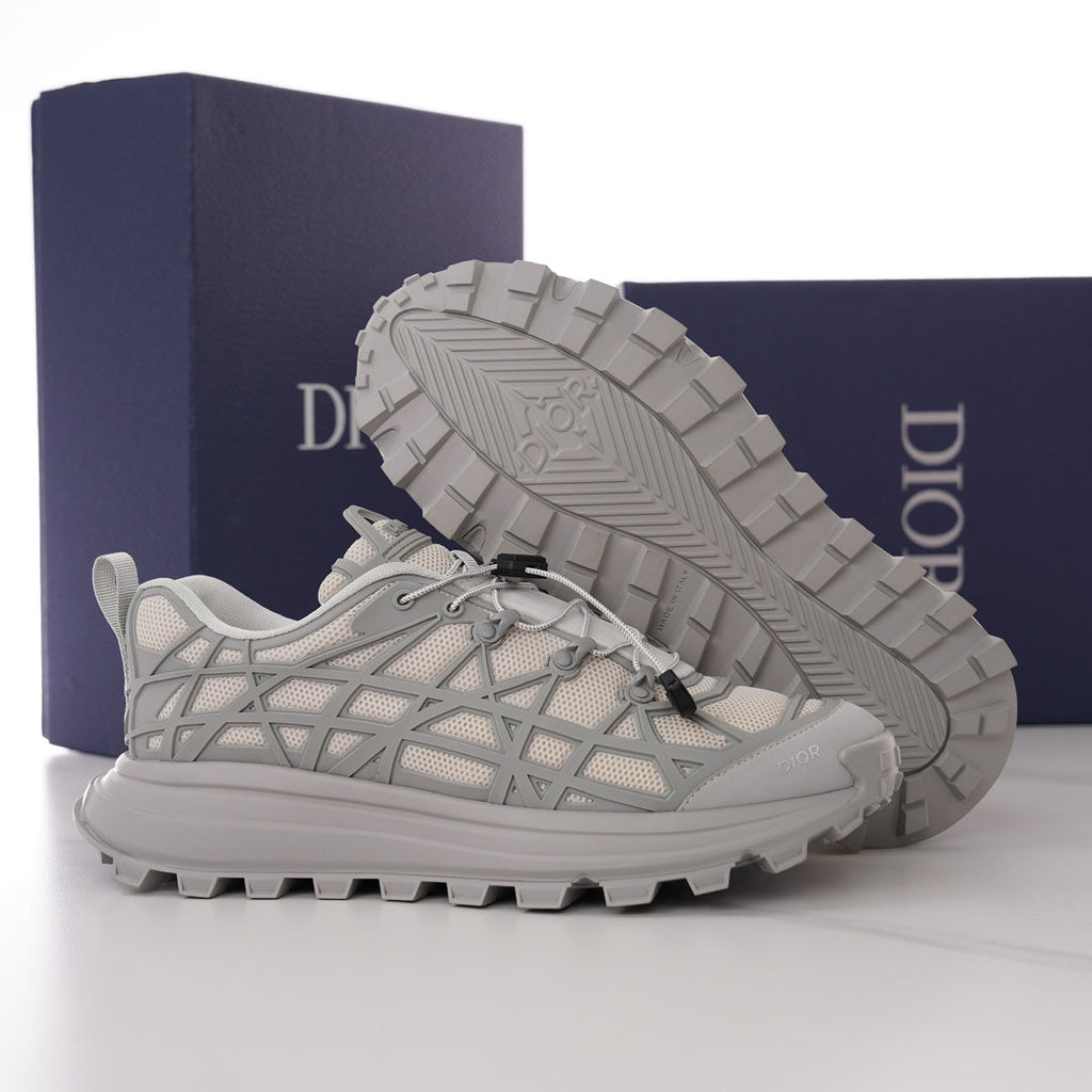 CD B31 SNEAKER BEIGE AND GRAY MESH FABRIC