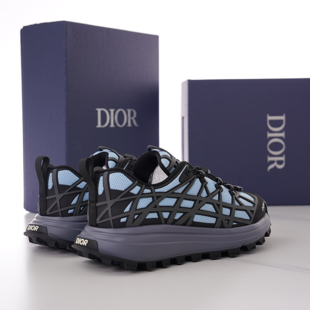 CD B31 SNEAKER BLACK AND CERULEAN MESH FABRIC