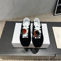 ALO 25S SUNSET SNEAKER IN BLACK SUEDE WITH PUFF CHARM