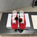ALO 25S SUNSET SNEAKER IN RED SUEDE WITH PUFF CHARM