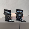 BALMAIN 26S BOOT 75 MM IN BLACK CALFSKIN