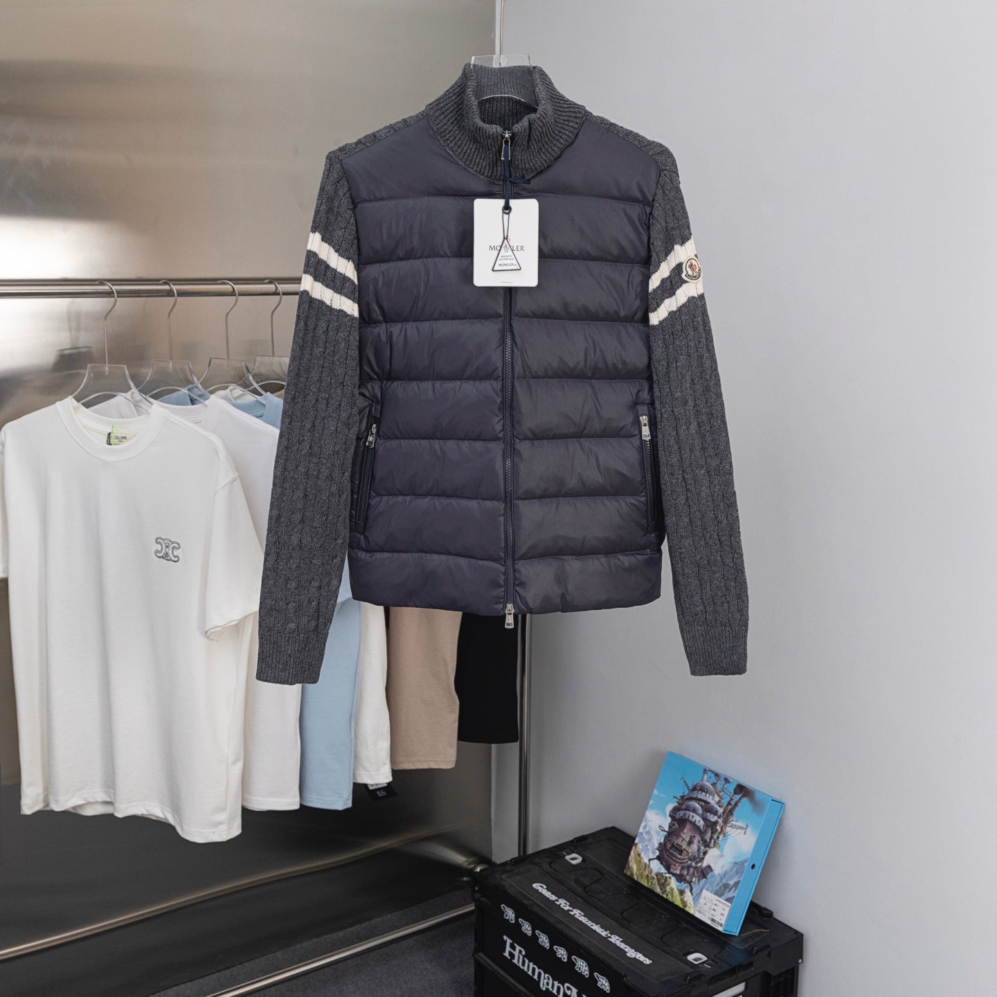 MONCLER PUFER JACKET IN GREY STYLE 11