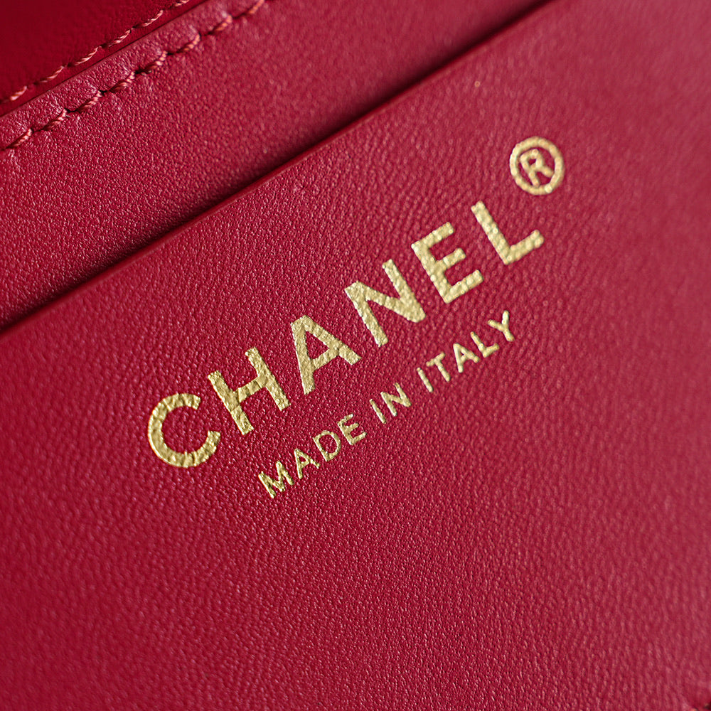 CHANEL 26S TOTE BAG 41 IN RED MULTICOLOR CANVAS AND CALFSKIN GOLD HARDWARE