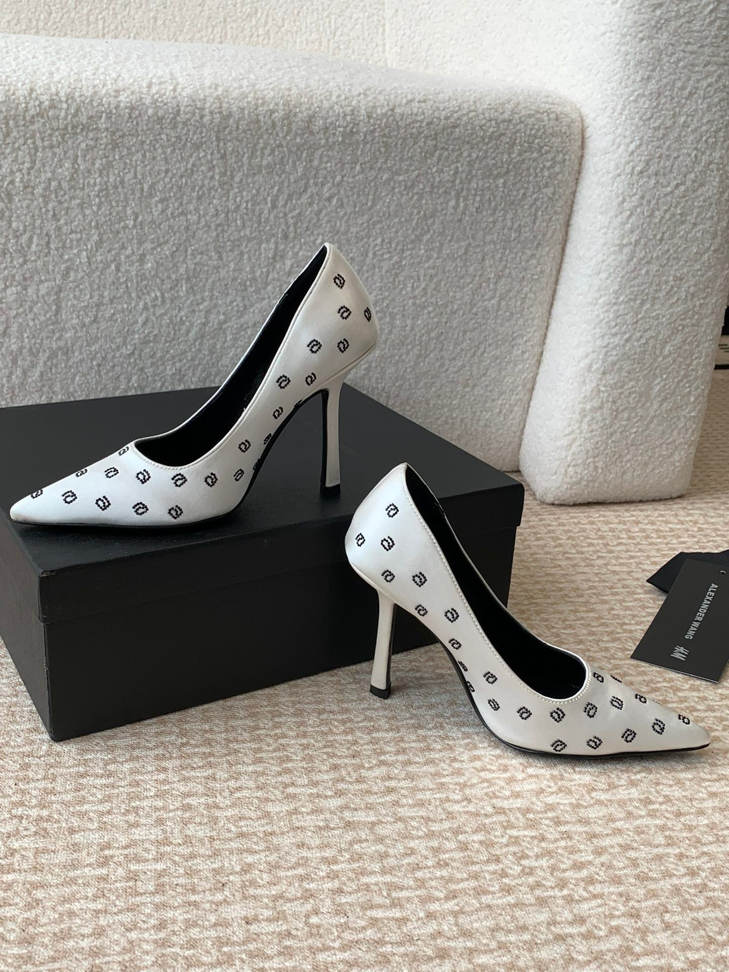 DELPHINE CRYSTAL-EMBELLISHED WHITE SILK PUMPS