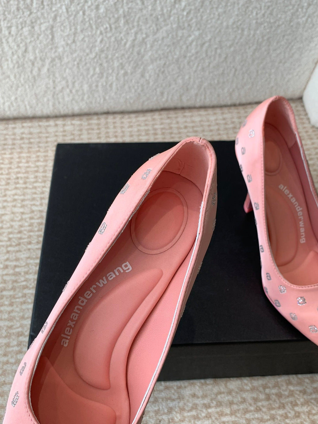 DELPHINE CRYSTAL-EMBELLISHED ROSE PINK SILK PUMPS