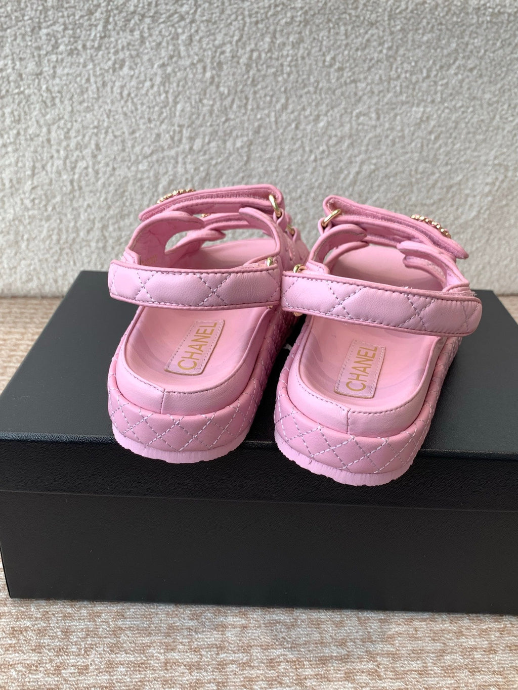 DAD SANDAL IN PALE PINK CALFSKIN