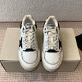 FORTY2 SNEAKERS WITH BLACK STAR AND WHITE LEATHER HEEL TAB
