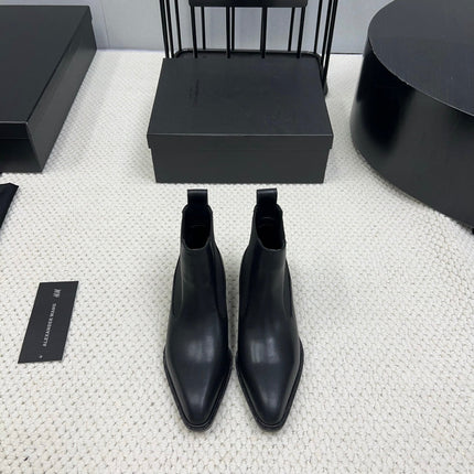 KANE 35MM ANKLE BOOT IN BLACK CALFSKIN