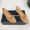 LINA BALLCHAIN FLAT IN PEANUT BROWN MESH