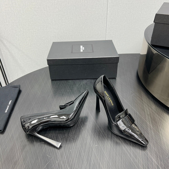 D'ORSAY PUMPS IN BLACK GLOSSY CALFSKIN