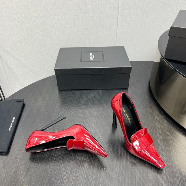 D'ORSAY PUMPS IN RED GLOSSY CALFSKIN