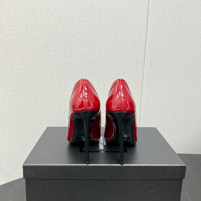 D'ORSAY PUMPS IN RED GLOSSY CALFSKIN