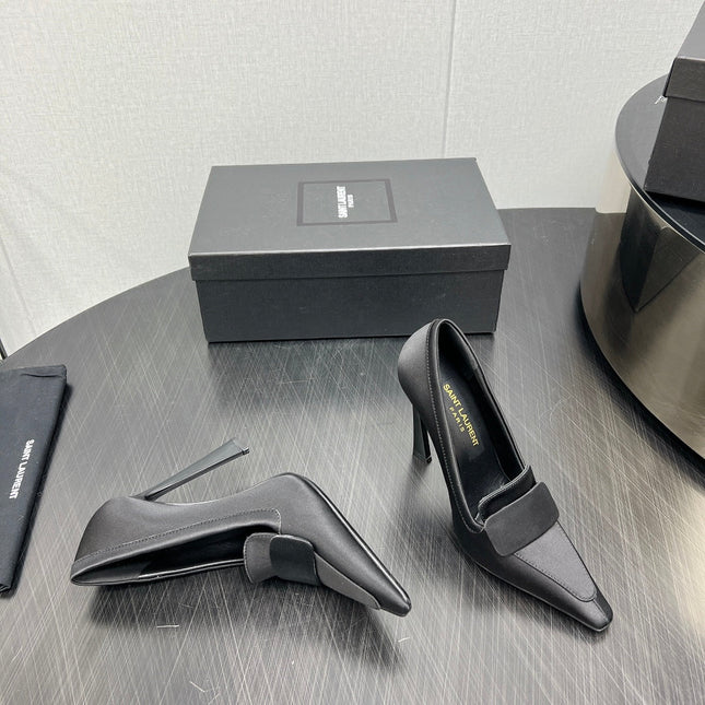 D'ORSAY PUMPS IN BLACK SILK