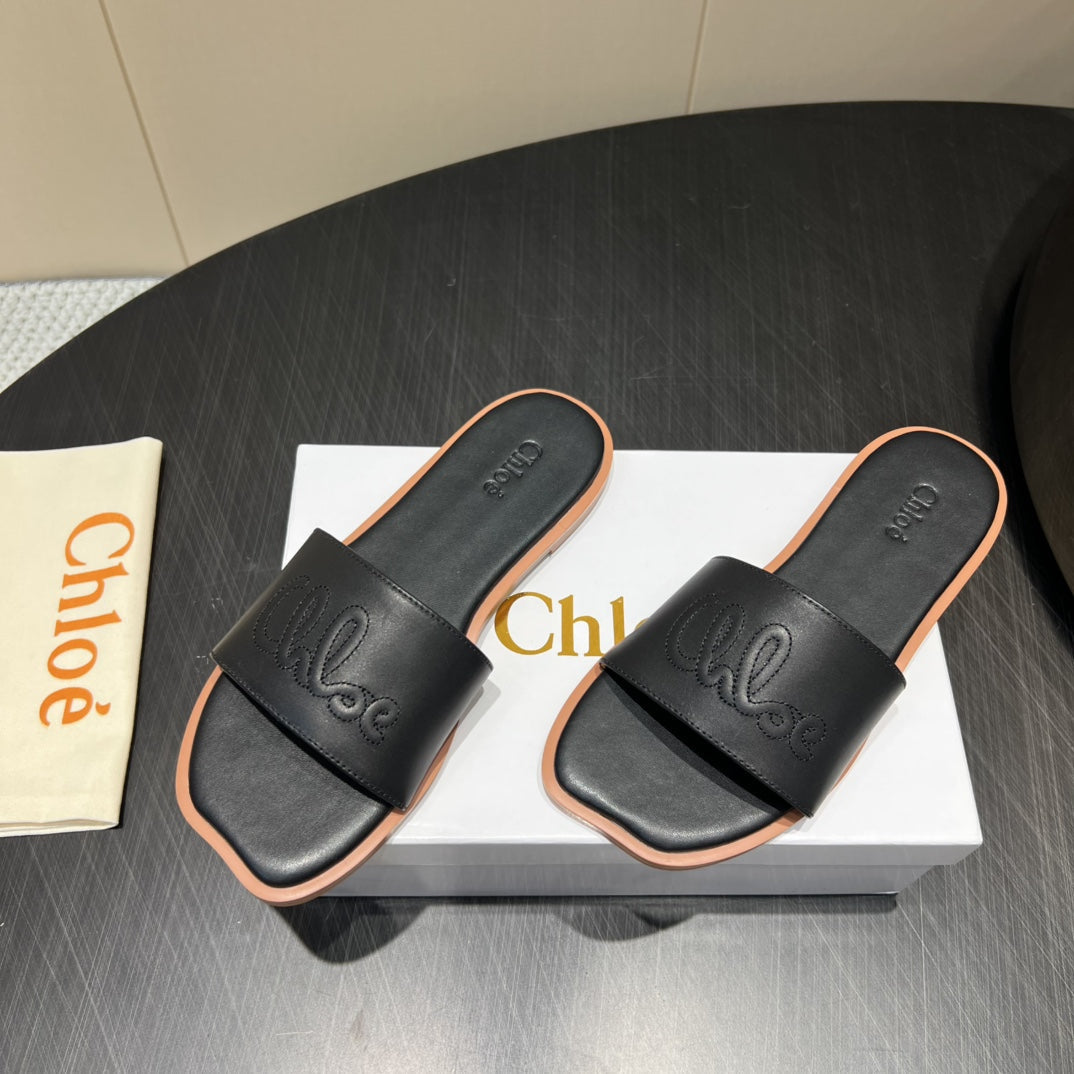 CHLOÉ 26S SANDALS IN BLACK CALFSKIN STYLE 1