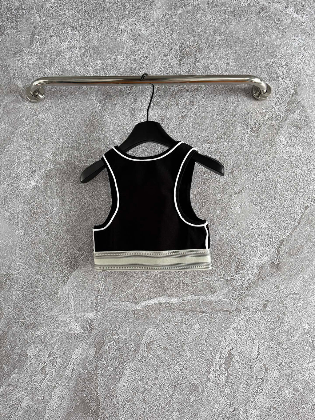 Joewe Sport Vest Black White Cotton