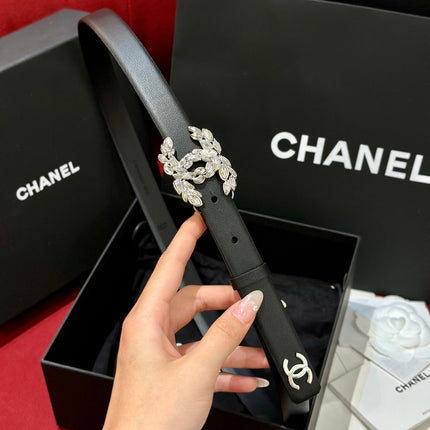 CHANEL 26S BELT 20 MM IN BLACK CALFSKIN 658410