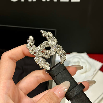 CHANEL 26S BELT 20 MM IN BLACK CALFSKIN 658410