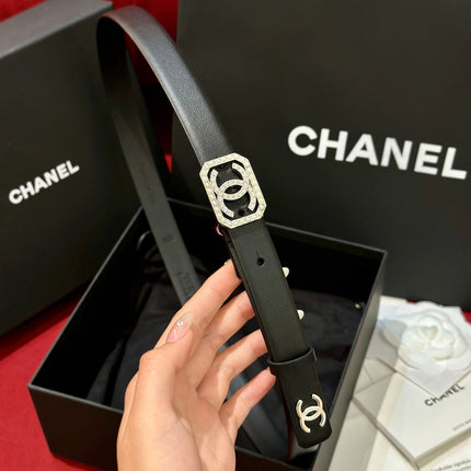 CHANEL 26S BELT 20 MM IN BLACK CALFSKIN 658411