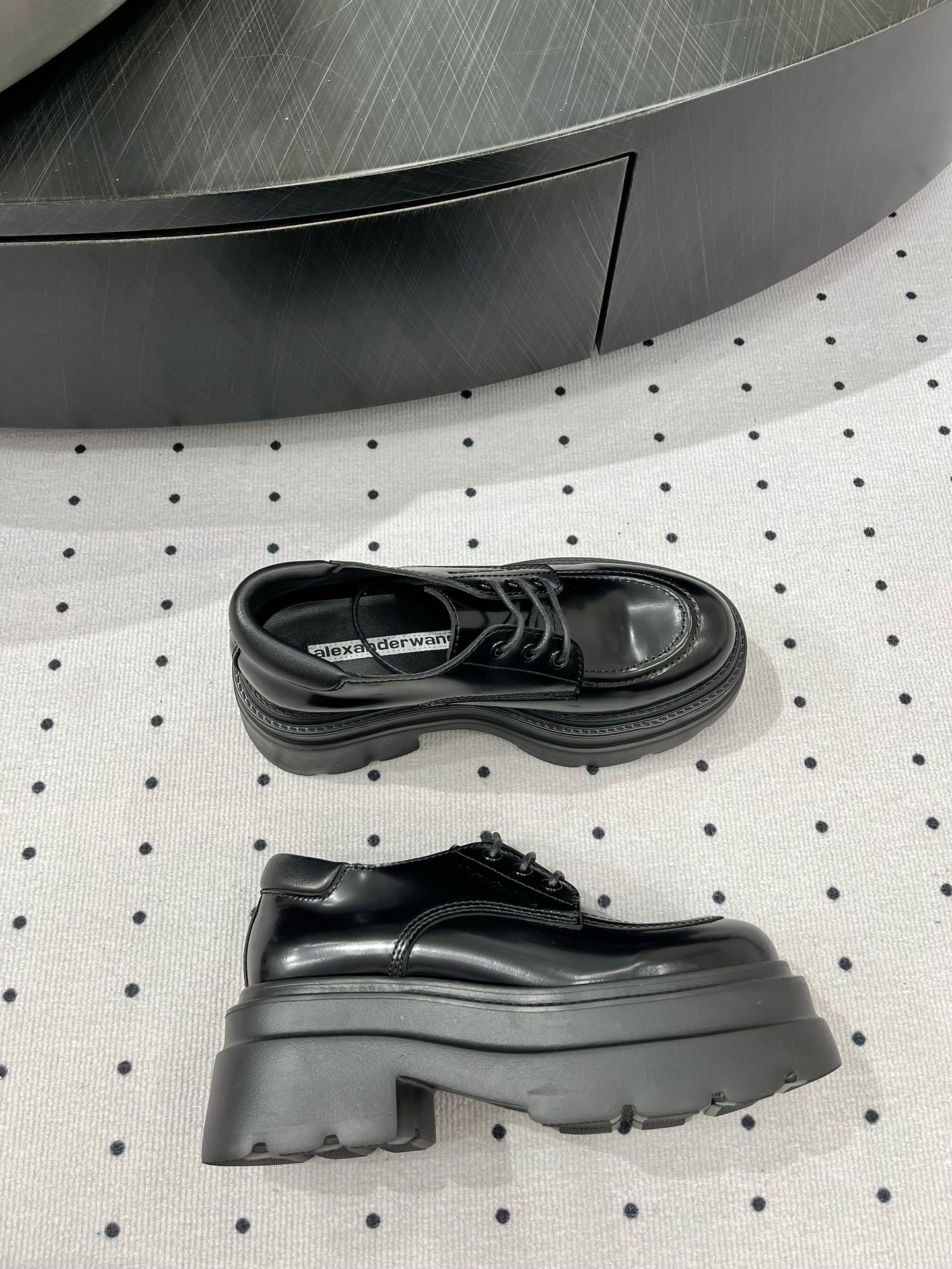 OXFORD SHOES 55 MM IN BLACK CALFSKIN