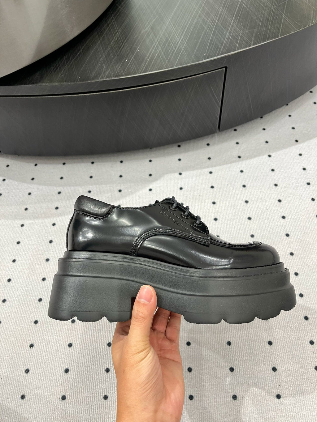 OXFORD SHOES 55 MM IN BLACK CALFSKIN