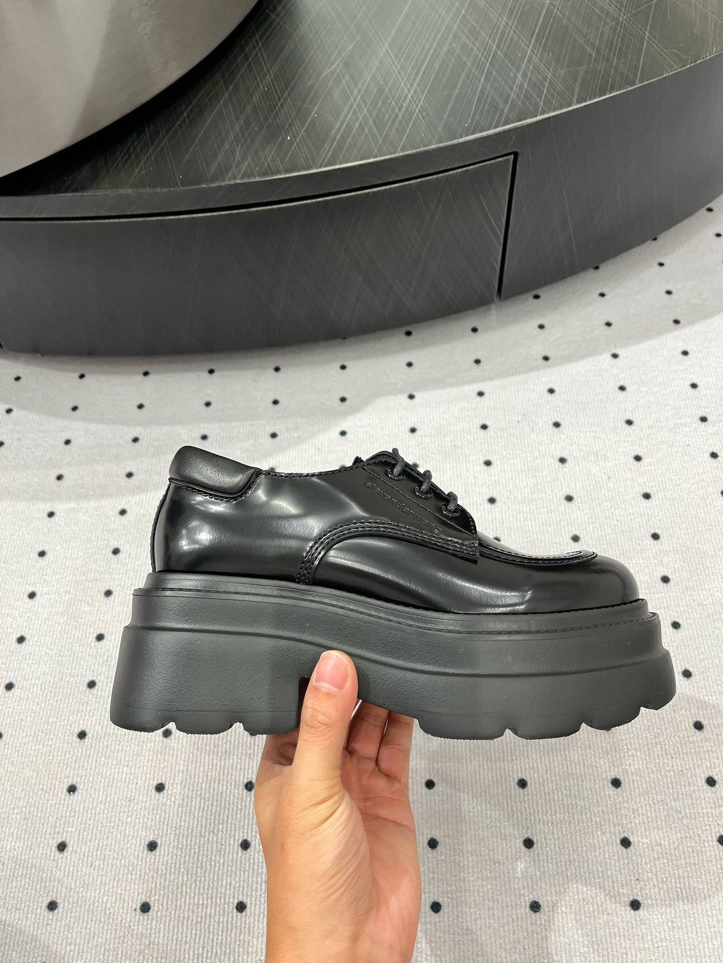 OXFORD SHOES 55 MM IN BLACK CALFSKIN