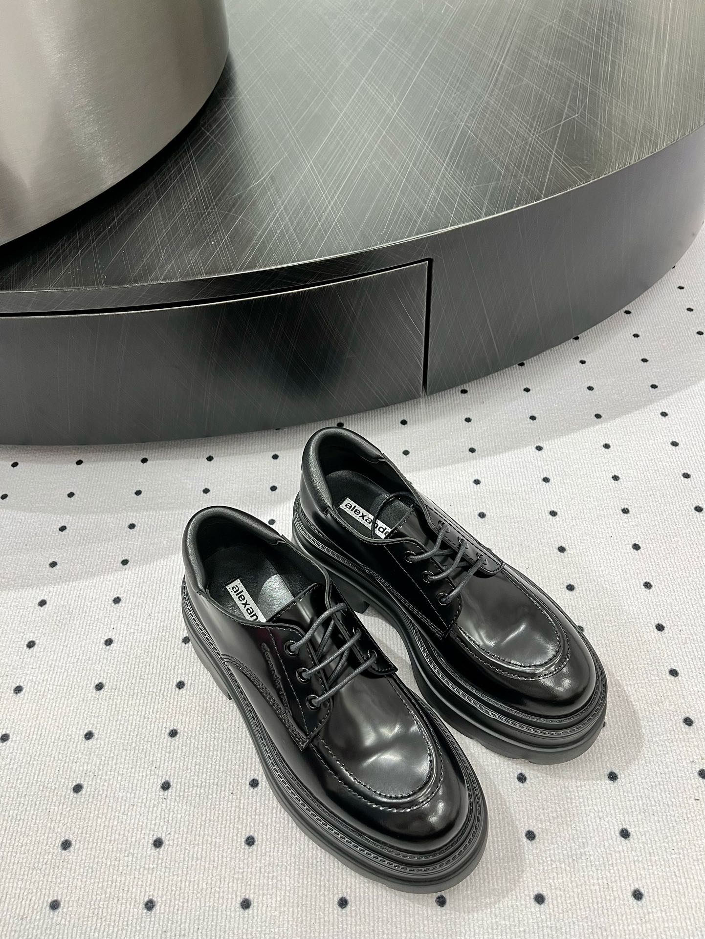 OXFORD SHOES 55 MM IN BLACK CALFSKIN