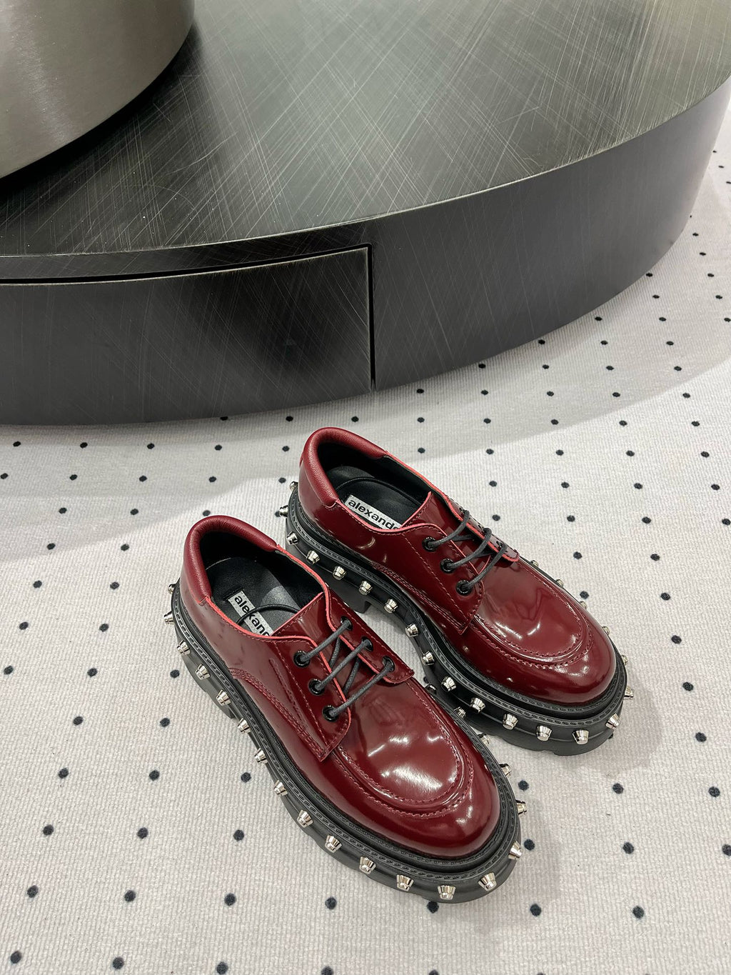 ATLAS DERBY 55 MM IN BURGUNDY RED CALFSKIN