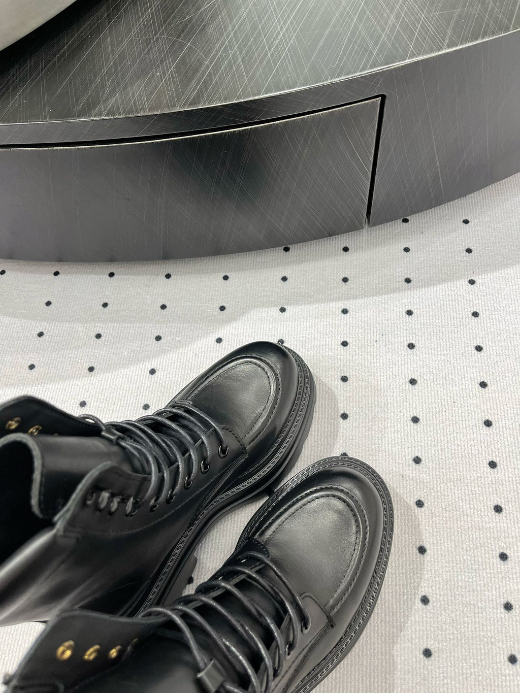 ANKLE BOOTS 55 MM IN BLACK CALFSKIN