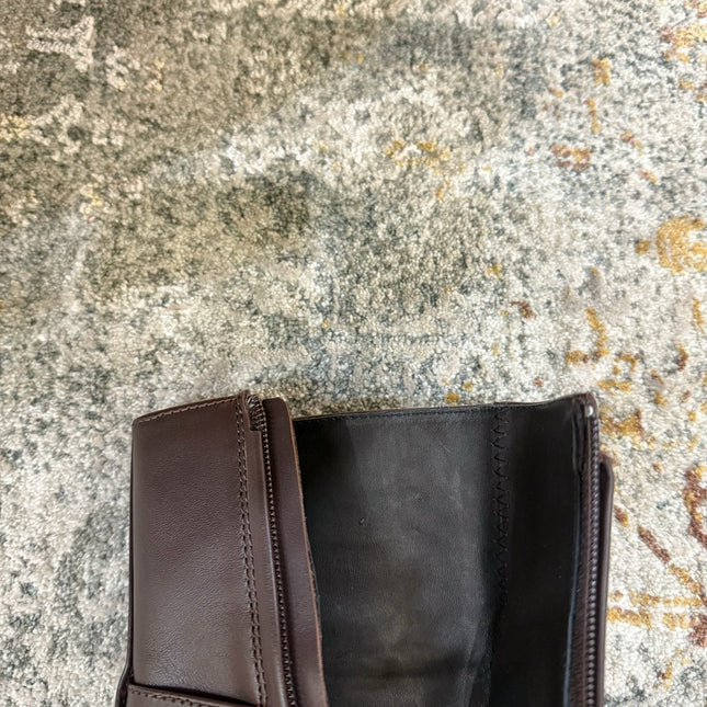 HM 26S POINTED-TOE ANKLE BOOTS 35 MM IN DARK BROWN CALFSKIN