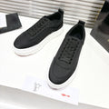 CHOUKARIO LOW-TOP THICK SOLE SNEAKERS IN BLACK FABRIC CREATIVE PRINT
