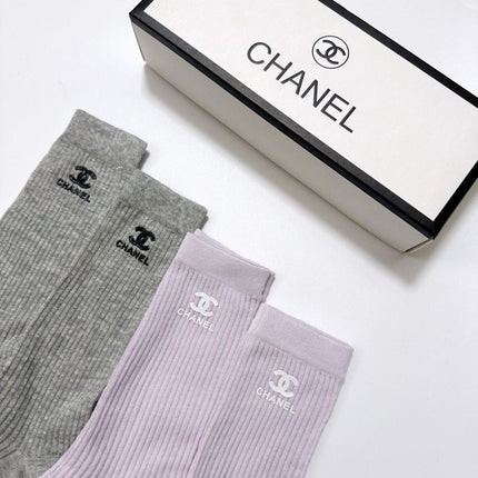 CHANEL 26S CREW SOCKS 395190 (1 BOX)
