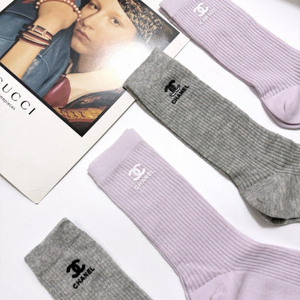 CHANEL 26S CREW SOCKS 395190 (1 BOX)