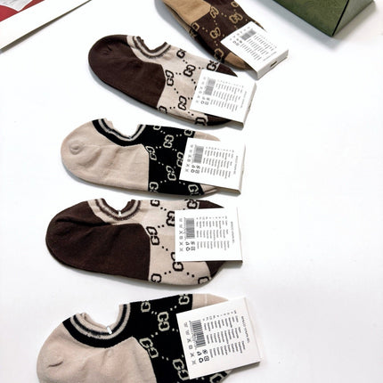 GUCCI 26S NO-SHOW SOCKS 403663 (1 BOX)