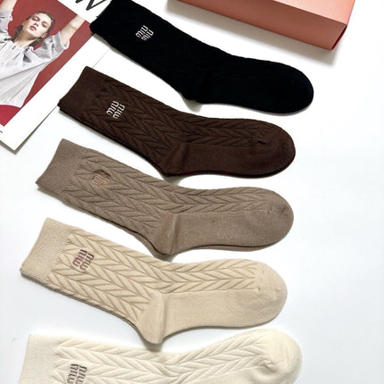 MIUMIU 26S CREW SOCKS 407177 (1 BOX)