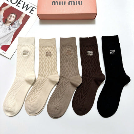 MIUMIU 26S CREW SOCKS 407177 (1 BOX)