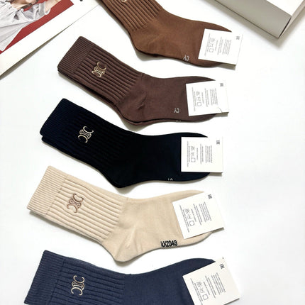 CELINE 26S CREW SOCKS 412431 (1 BOX)