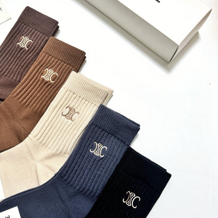 CELINE 26S CREW SOCKS 412431 (1 BOX)