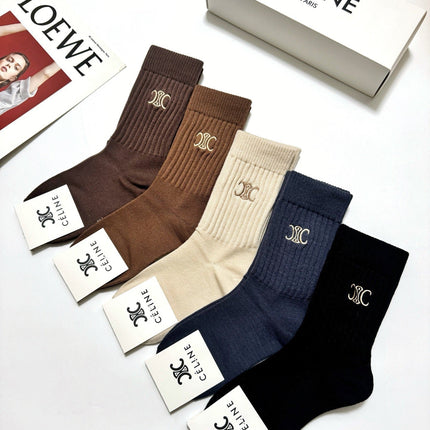 CELINE 26S CREW SOCKS 412431 (1 BOX)