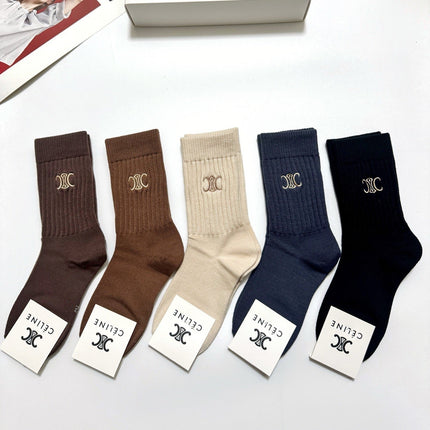 CELINE 26S CREW SOCKS 412431 (1 BOX)