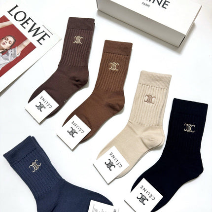 CELINE 26S CREW SOCKS 412431 (1 BOX)