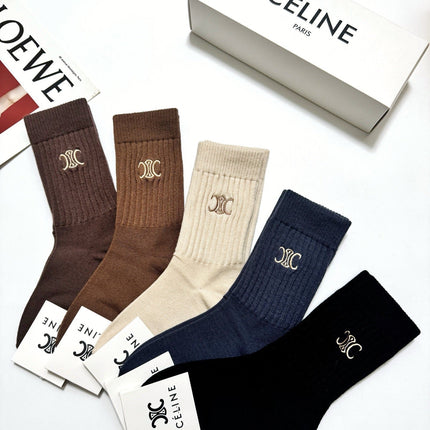 CELINE 26S CREW SOCKS 412431 (1 BOX)