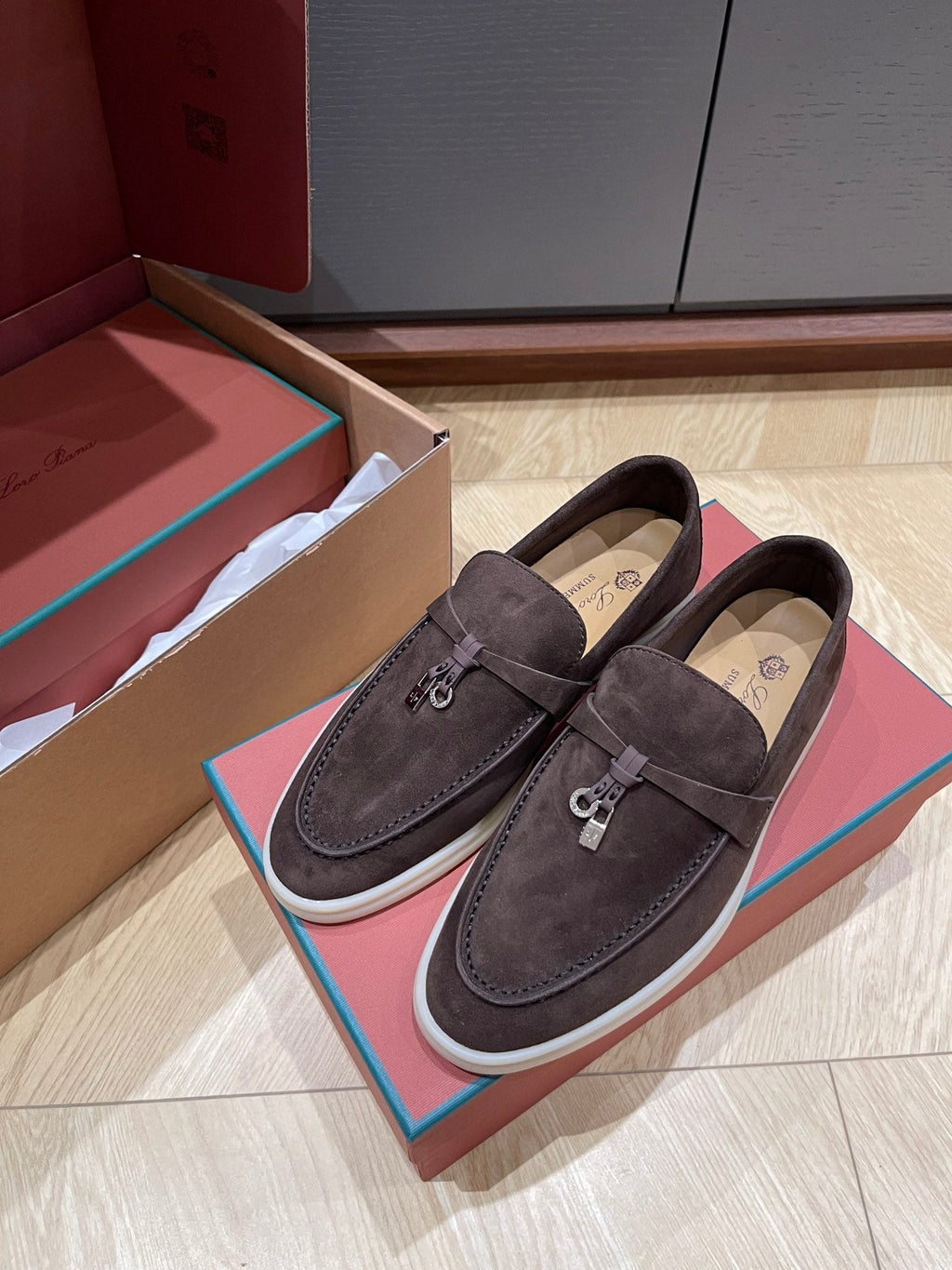 CHARMS WALK LOAFERS IN DARK CHOCOLATE BROWN SUEDE