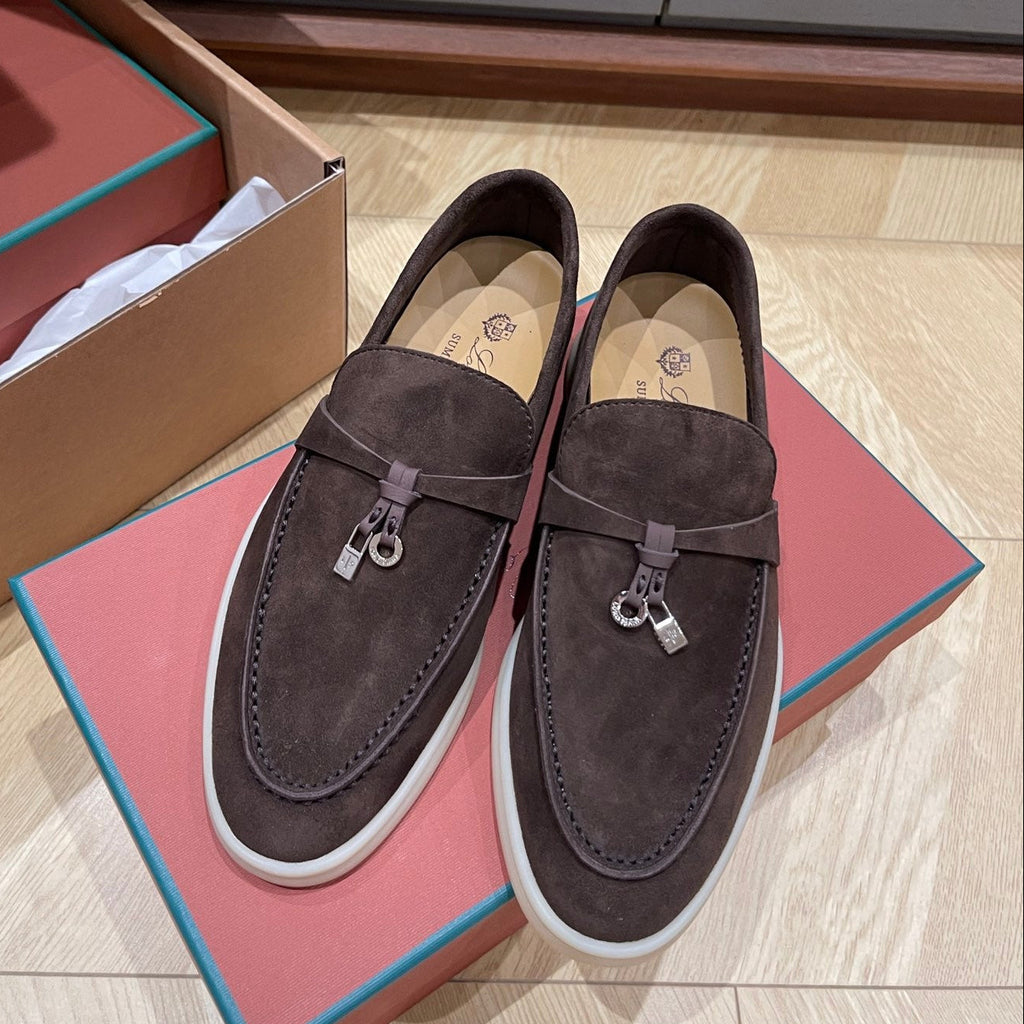 CHARMS WALK LOAFERS IN DARK CHOCOLATE BROWN SUEDE