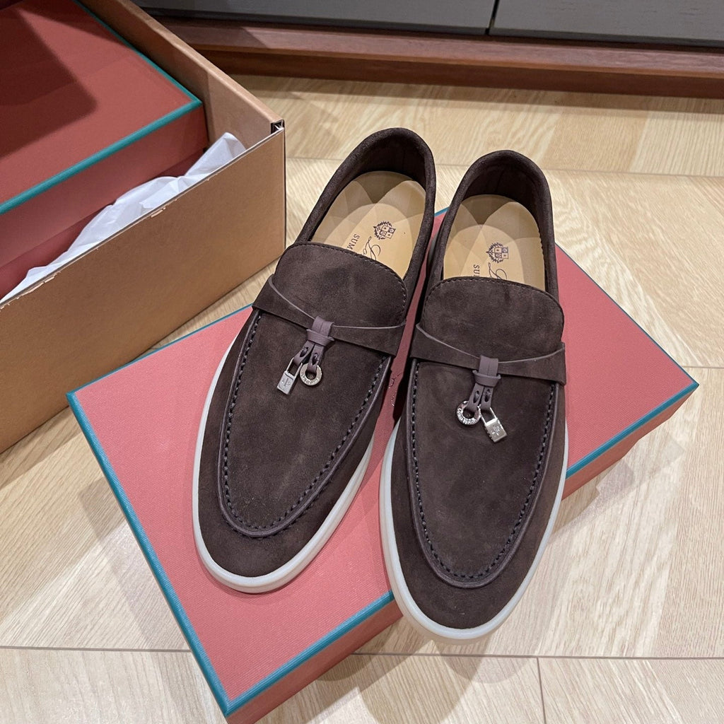 CHARMS WALK LOAFERS IN DARK CHOCOLATE BROWN SUEDE