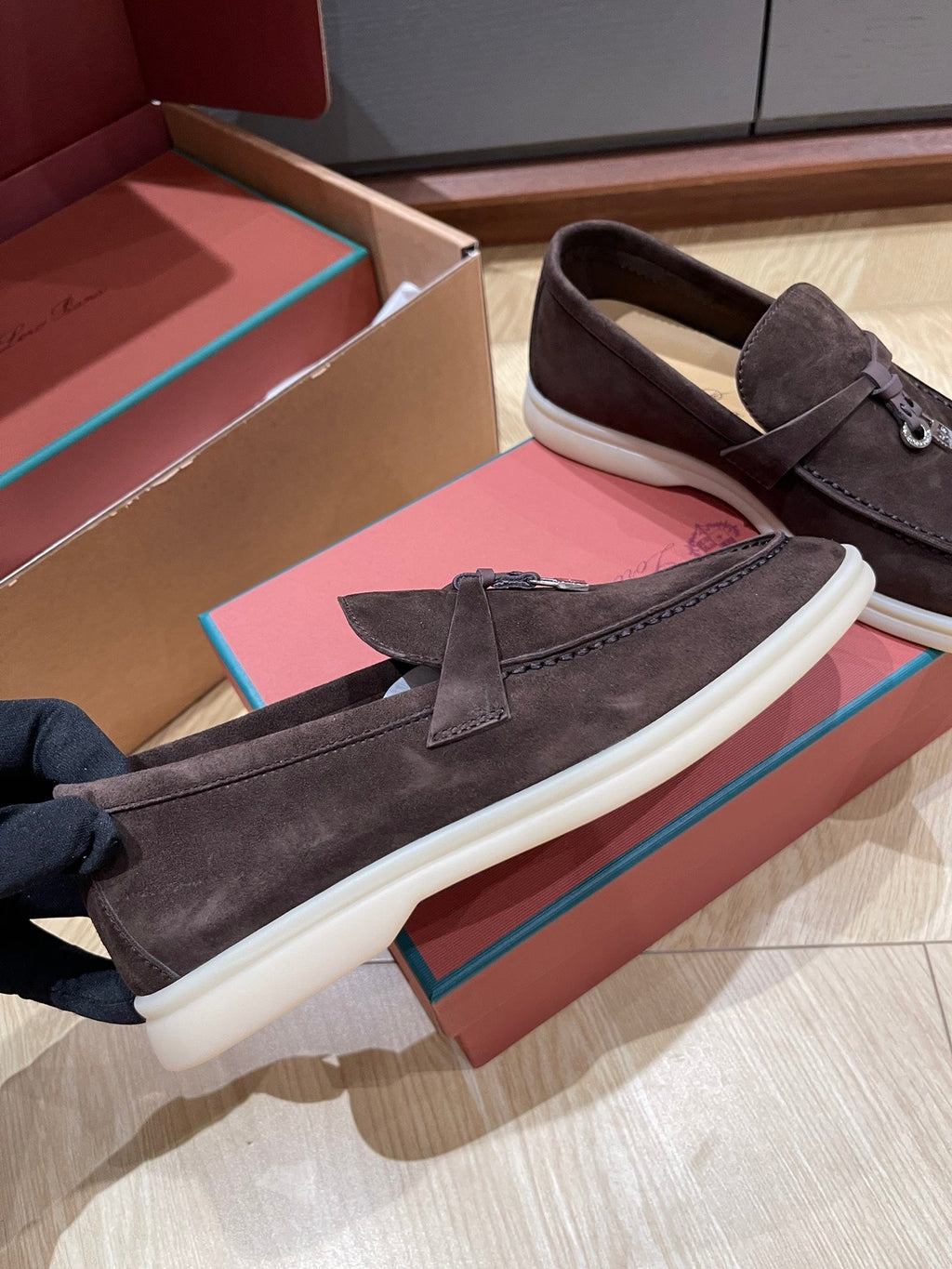 CHARMS WALK LOAFERS IN DARK CHOCOLATE BROWN SUEDE