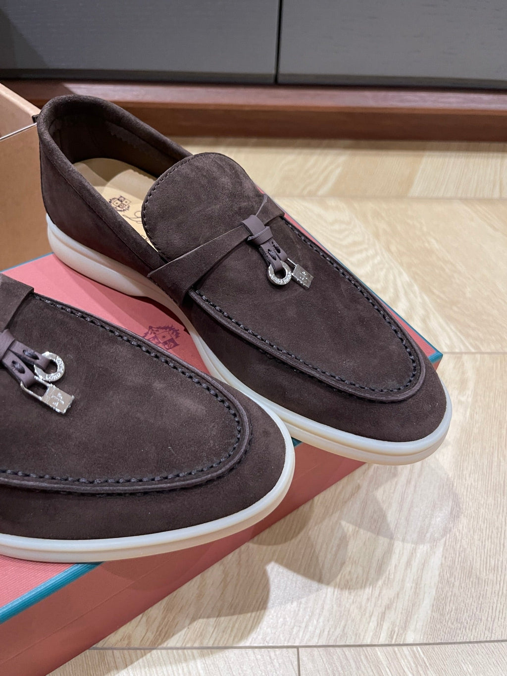 CHARMS WALK LOAFERS IN DARK CHOCOLATE BROWN SUEDE