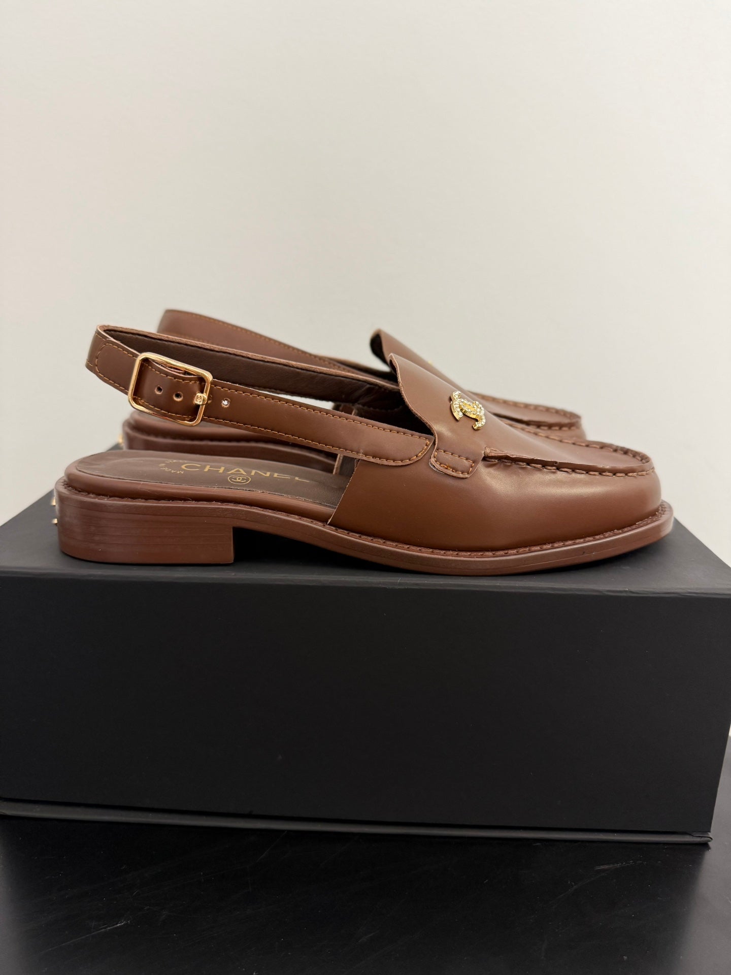 CC 25C Slingback Loafer Brown Patent Leather