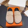HM 25S MULE IN BEIGE SUEDE